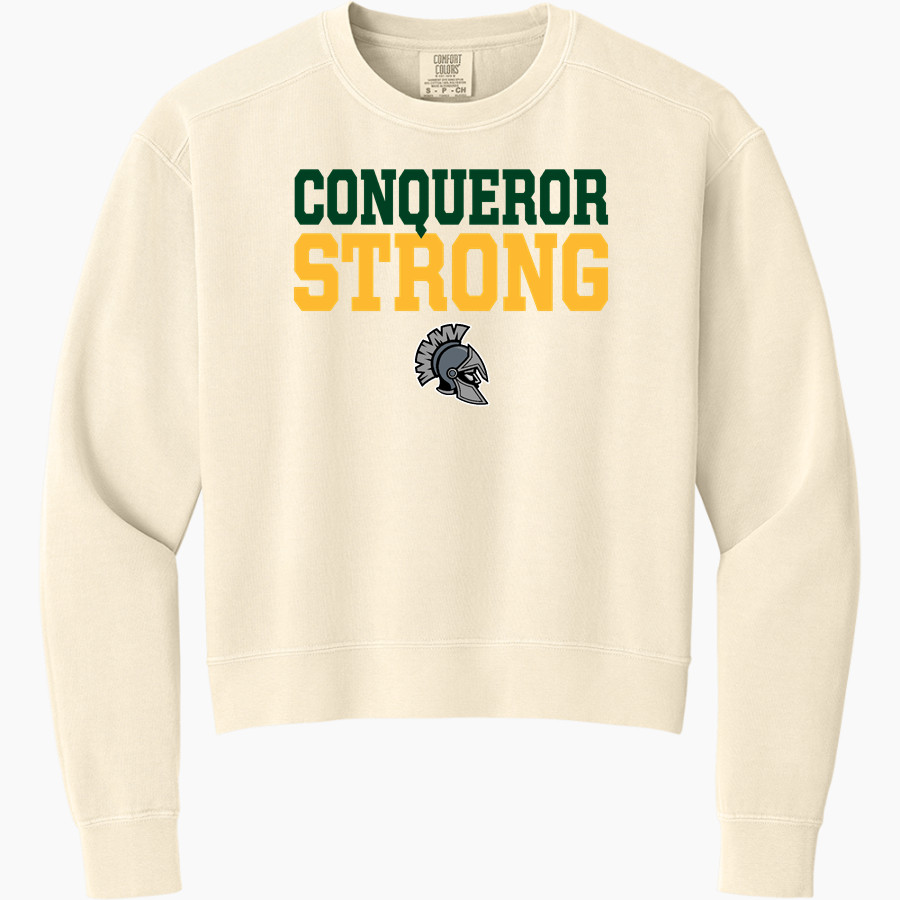 FAITH CHRISTIAN ACADEMY CONQUERORS <span class="pdp-name-mascot">FAITH CONQUERORS</span> Comfort Colors Women's Mid-Length Crewneck Sweatshirt