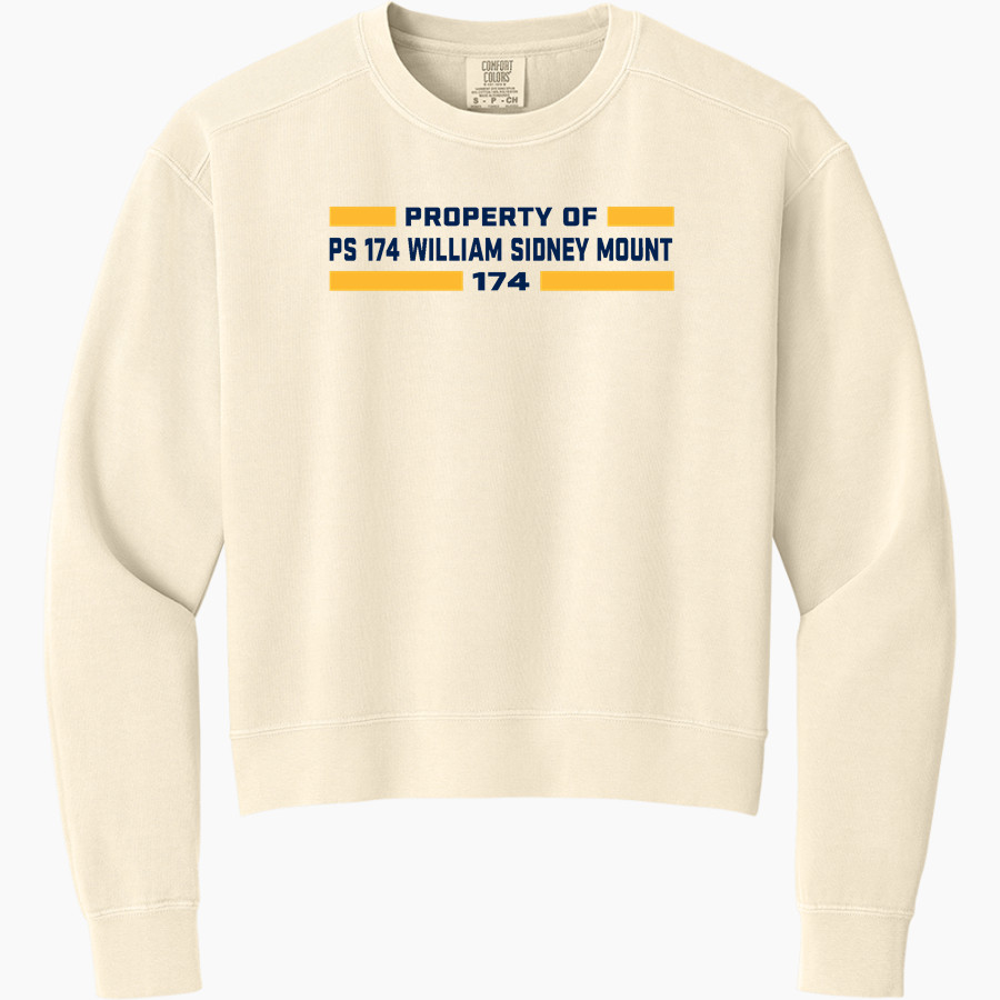 Ps 174 William Sidney Mount 174 <span class="pdp-name-mascot">Ps 174 William Sidney Mount 174</span> Comfort Colors Women's Mid-Length Crewneck Sweatshirt