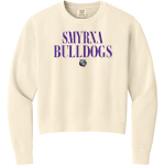 Smyrna Bulldogs <span class="pdp-name-mascot">Smyrna Bulldogs</span> Comfort Colors Women's Mid-Length Crewneck Sweatshirt Front Thumbnail