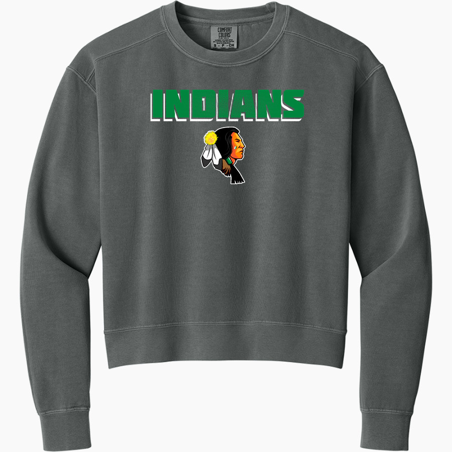 SEMINOLE COUNTY HIGH SCHOOL INDIANS <span class="pdp-name-mascot">SEMINOLE COUNTY INDIANS</span> Comfort Colors Women's Mid-Length Crewneck Sweatshirt