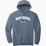 WEST GEAUGA HIGH SCHOOL WOLVERINES ONLINE STORE <span class="pdp-name-mascot">WEST GEAUGA WOLVERINES</span> Comfort Colors Adult Ring Spun Hooded Sweatshirt Front Thumbnail