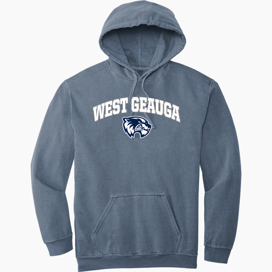 WEST GEAUGA HIGH SCHOOL WOLVERINES ONLINE STORE <span class="pdp-name-mascot">WEST GEAUGA WOLVERINES</span> Comfort Colors Adult Ring Spun Hooded Sweatshirt