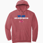 BETH HAVEN CHRISTIAN School Online Apparel Store <span class="pdp-name-mascot">BETH HAVEN CHRISTIAN BEARCATS</span> Comfort Colors Adult Ring Spun Hooded Sweatshirt Front Thumbnail