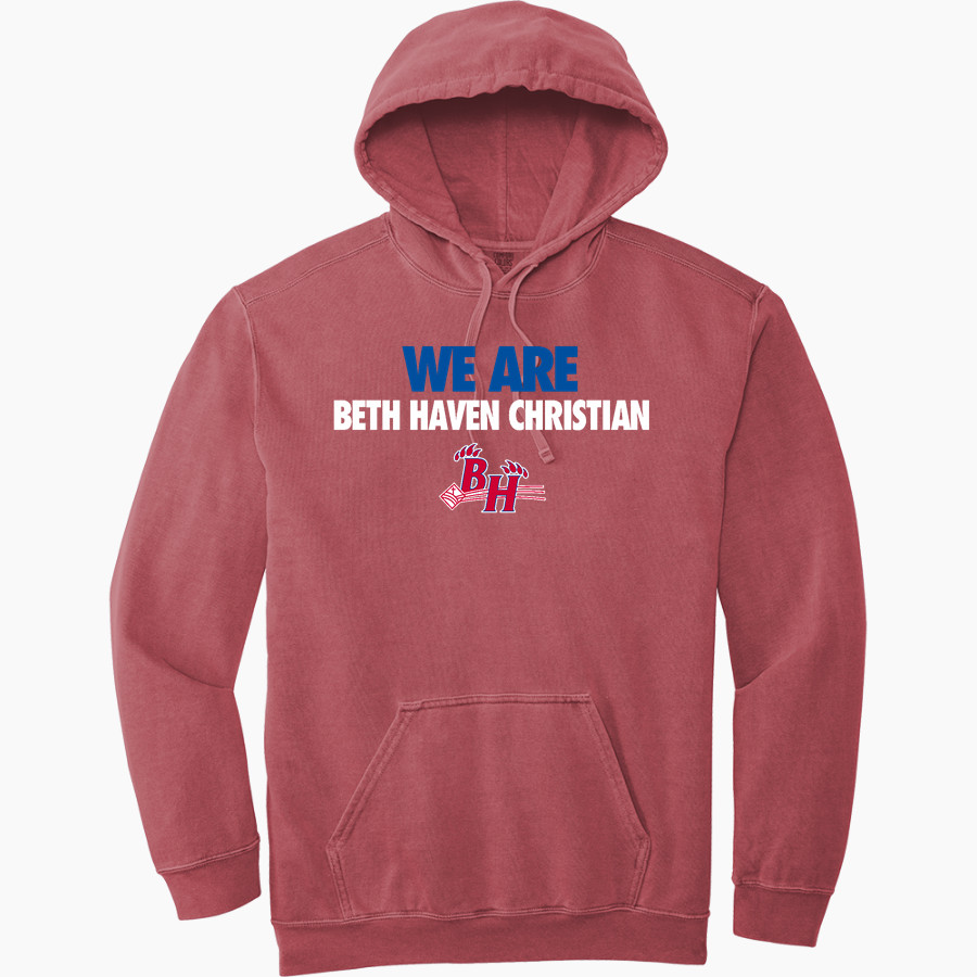 BETH HAVEN CHRISTIAN School Online Apparel Store <span class="pdp-name-mascot">BETH HAVEN CHRISTIAN BEARCATS</span> Comfort Colors Adult Ring Spun Hooded Sweatshirt