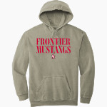 FRONTIER HIGH SCHOOL MUSTANGS <span class="pdp-name-mascot">FRONTIER MUSTANGS</span> Comfort Colors Adult Ring Spun Hooded Sweatshirt Front Thumbnail