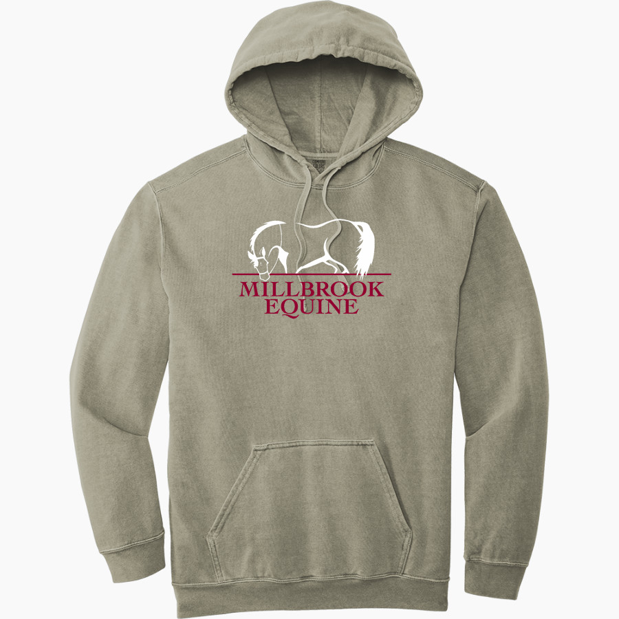 Millbrook Equine Veterinary Clinic Millbrook Equine Vet <span class="pdp-name-mascot">Millbrook Equine Veterinary Clinic</span> Comfort Colors Adult Ring Spun Hooded Sweatshirt
