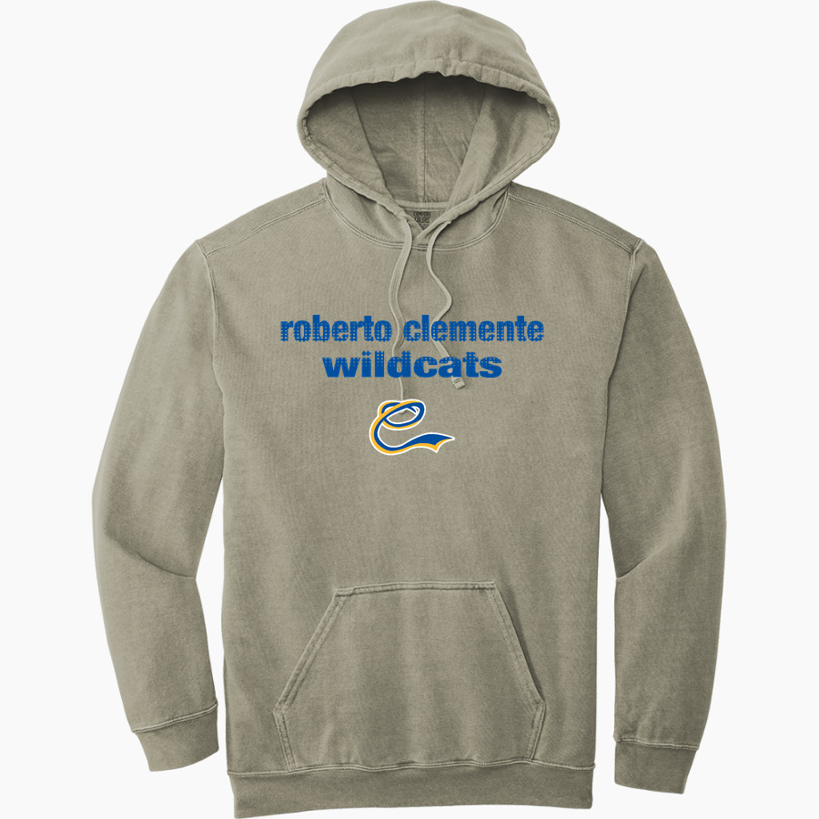 ROBERTO CLEMENTE HIGH SCHOOL WILDCATS <span class="pdp-name-mascot">ROBERTO CLEMENTE WILDCATS</span> Comfort Colors Adult Ring Spun Hooded Sweatshirt