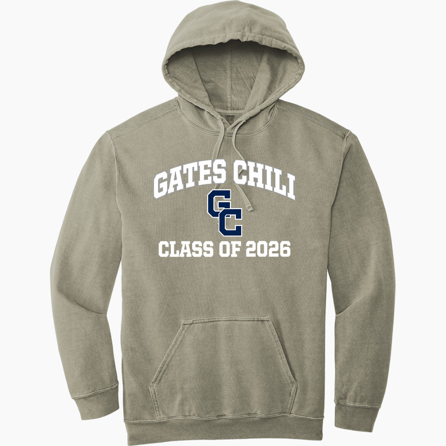 Gates Chili Spartans The Official Online Store <span class="pdp-name-mascot">Gates Chili Spartans</span> Comfort Colors Adult Ring Spun Hooded Sweatshirt