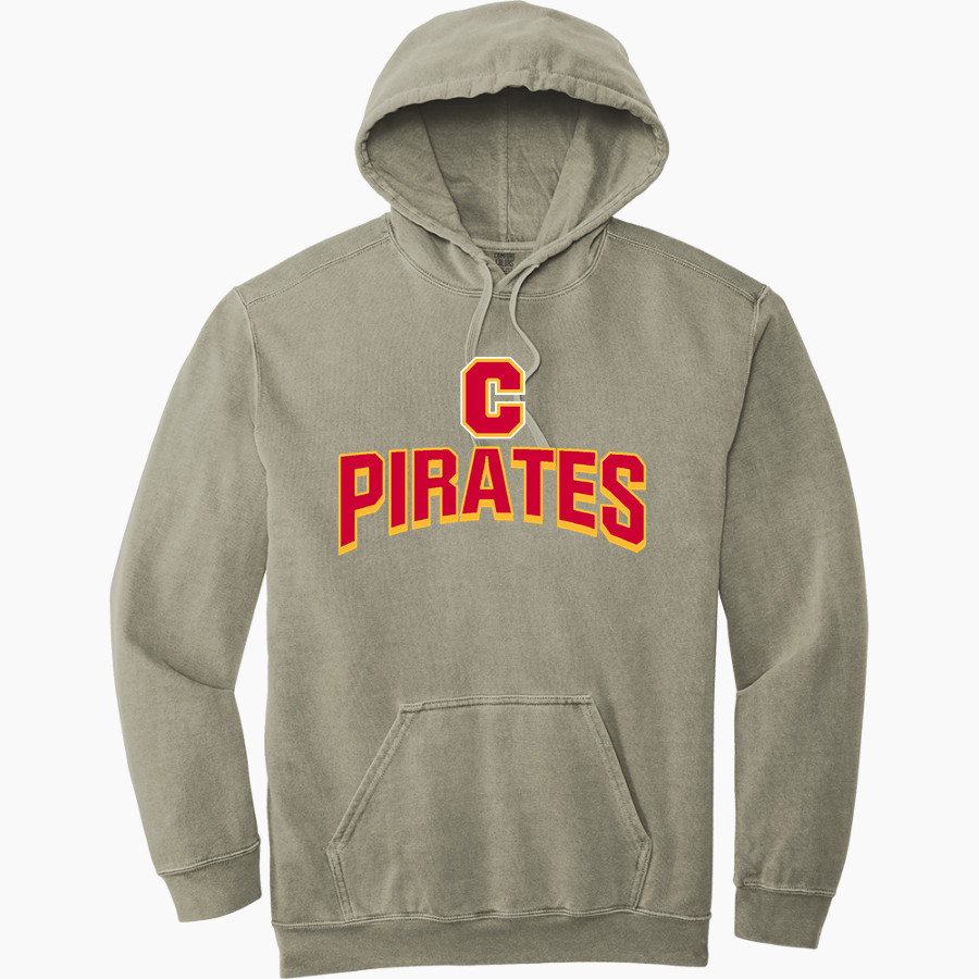 COFFEEVILLE HIGH SCHOOL PIRATES Comfort Colors Men's Ring Spun Hooded Sweatshirt