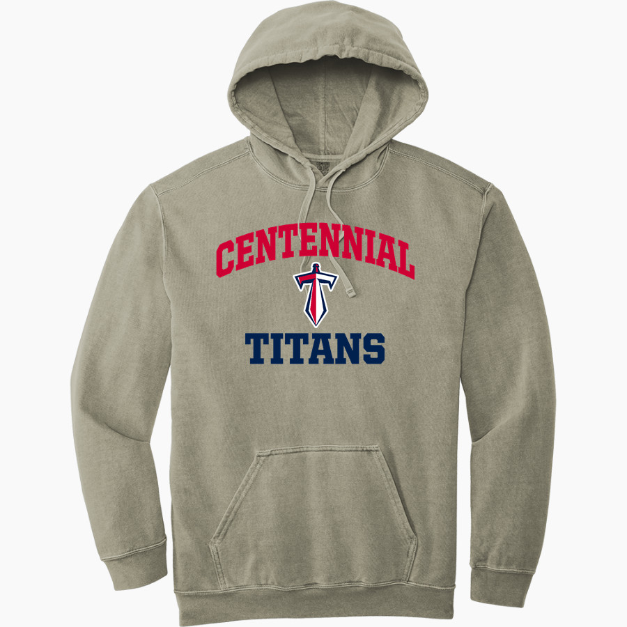 CENTENNIAL HIGH SCHOOL TITANS <span class="pdp-name-mascot">CENTENNIAL TITANS</span> Comfort Colors Adult Ring Spun Hooded Sweatshirt