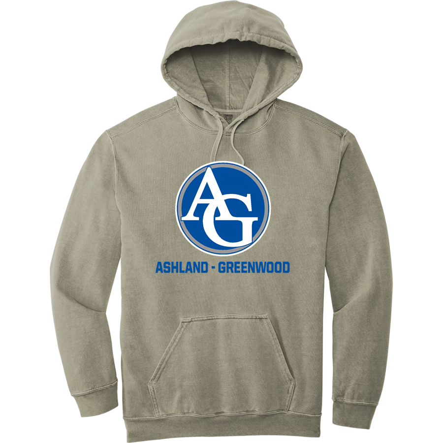 ASHLAND-GREENWOOD HIGH SCHOOL BLUEJAYS <span class="pdp-name-mascot">ASHLAND - GREENWOOD BLUEJAYS</span> Comfort Colors Adult Ring Spun Hooded Sweatshirt