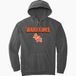 AUM Warhawks Comfort Colors Men's Ring Spun Hooded Sweatshirt Front Thumbnail