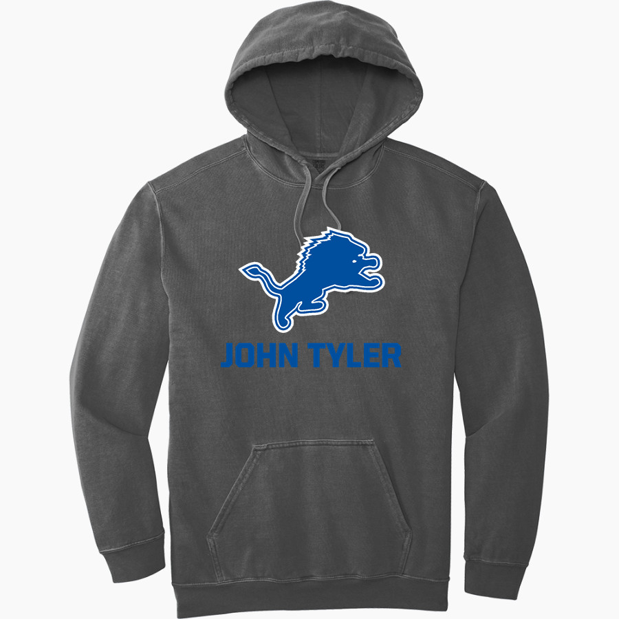 JOHN TYLER HIGH SCHOOL LIONS <span class="pdp-name-mascot">JOHN TYLER LIONS</span> Comfort Colors Men's Ring Spun Hooded Sweatshirt