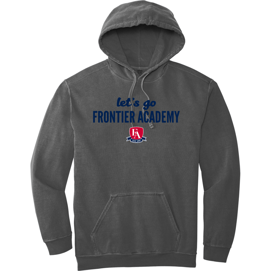 Frontier Academy Wolverines <span class="pdp-name-mascot">Frontier Academy Wolverines</span> Comfort Colors Adult Garment-Dyed Hooded Sweatshirt