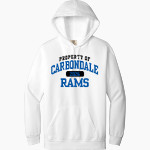 Carbondale Rams Comfort Colors Men's Ring Spun Hooded Sweatshirt Front Thumbnail