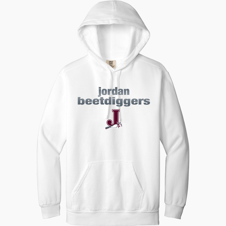 JORDAN HIGH SCHOOL BEETDIGGERS <span class="pdp-name-mascot">JORDAN BEETDIGGERS</span> Comfort Colors Adult Ring Spun Hooded Sweatshirt