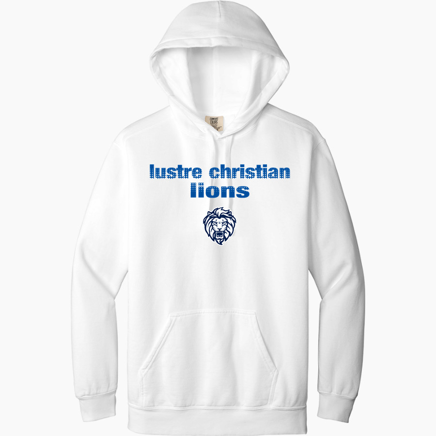 LUSTRE CHRISTIAN HIGH SCHOOL LIONS <span class="pdp-name-mascot">LUSTRE CHRISTIAN LIONS</span> Comfort Colors Adult Ring Spun Hooded Sweatshirt