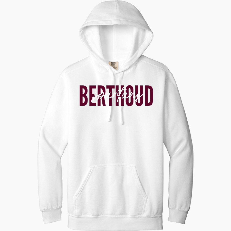 BERTHOUD HIGH SCHOOL SPARTANS Comfort Colors Men's Ring Spun Hooded Sweatshirt