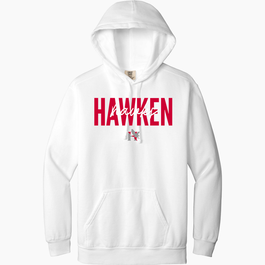 HAWKEN SCHOOL HAWKS <span class="pdp-name-mascot">HAWKEN HAWKS</span> Comfort Colors Adult Ring Spun Hooded Sweatshirt