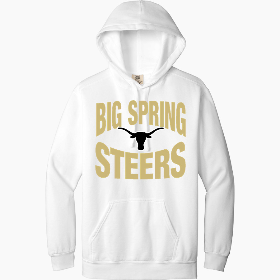 BIG SPRING HIGH SCHOOL STEERS <span class="pdp-name-mascot">BIG SPRING STEERS</span> Comfort Colors Adult Ring Spun Hooded Sweatshirt