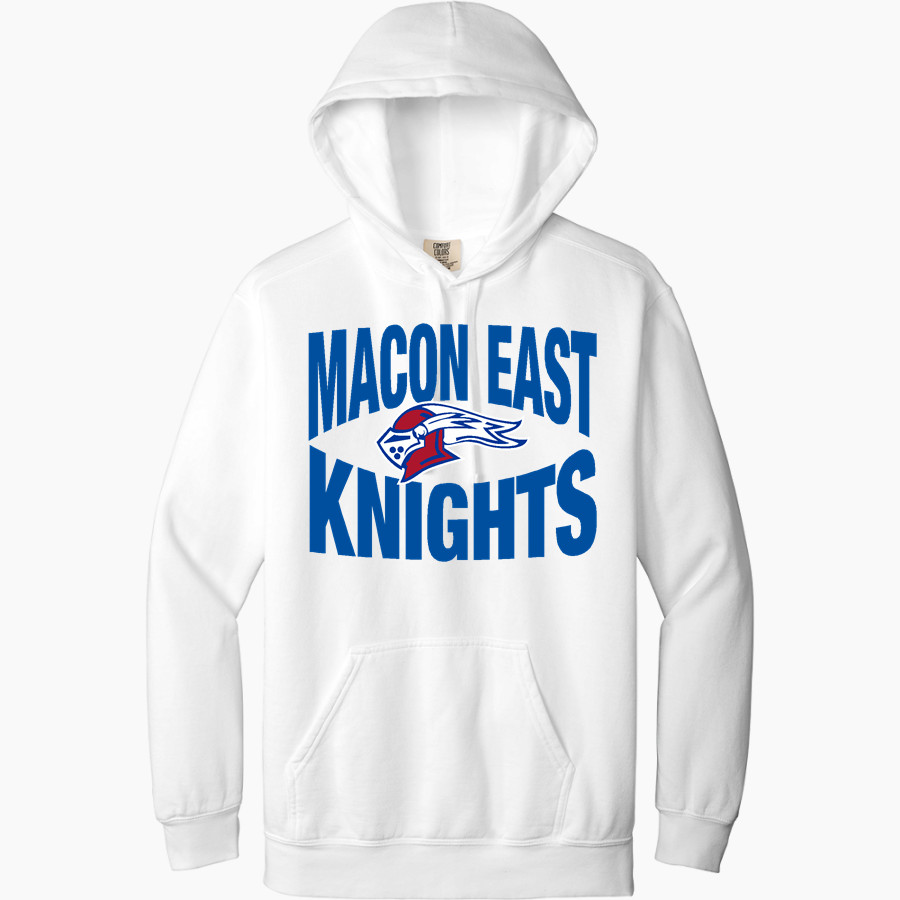 Macon East Knights <span class="pdp-name-mascot">Macon East Knights</span> Comfort Colors Adult Ring Spun Hooded Sweatshirt