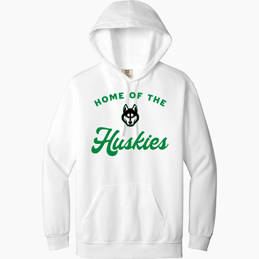 HILLCREST HIGH SCHOOL HUSKIES <span class="pdp-name-mascot">HILLCREST HUSKIES</span> Comfort Colors Adult Ring Spun Hooded Sweatshirt