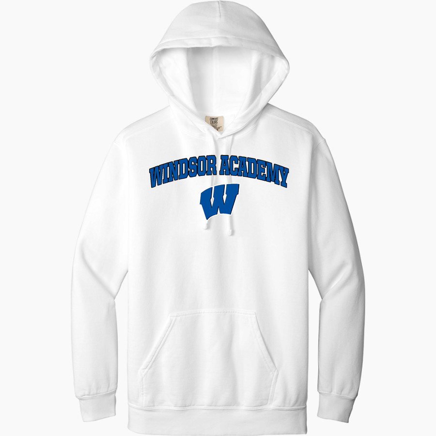 WINDSOR ACADEMY KNIGHTS <span class="pdp-name-mascot">WINDSOR ACADEMY KNIGHTS</span> Comfort Colors Adult Ring Spun Hooded Sweatshirt
