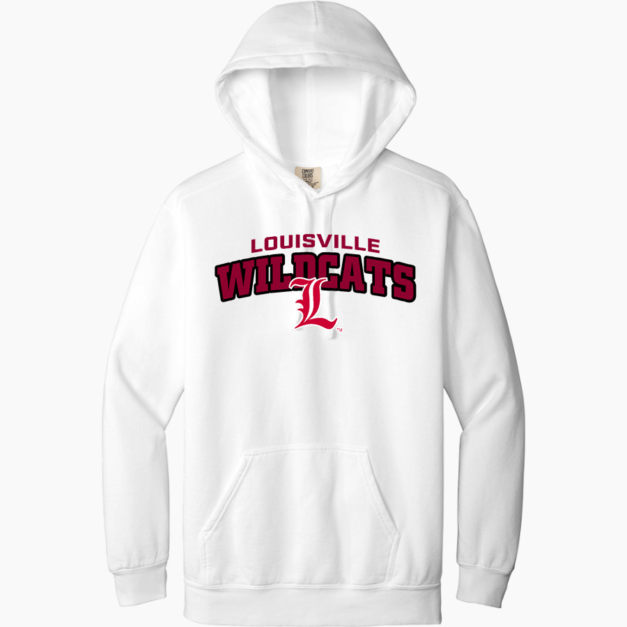 LOUISVILLE HIGH SCHOOL WILDCATS <span class="pdp-name-mascot">LOUISVILLE WILDCATS</span> Comfort Colors Adult Ring Spun Hooded Sweatshirt