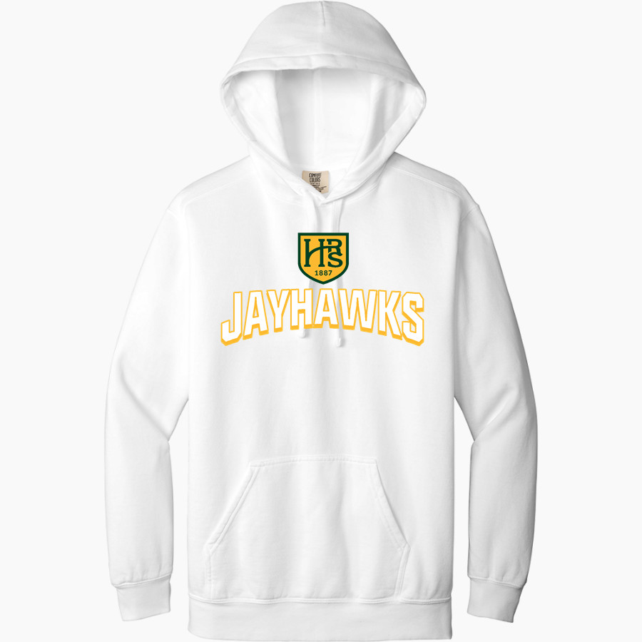 Head-Royce Jayhawks <span class="pdp-name-mascot">Head-Royce Jayhawks</span> Comfort Colors Adult Ring Spun Hooded Sweatshirt