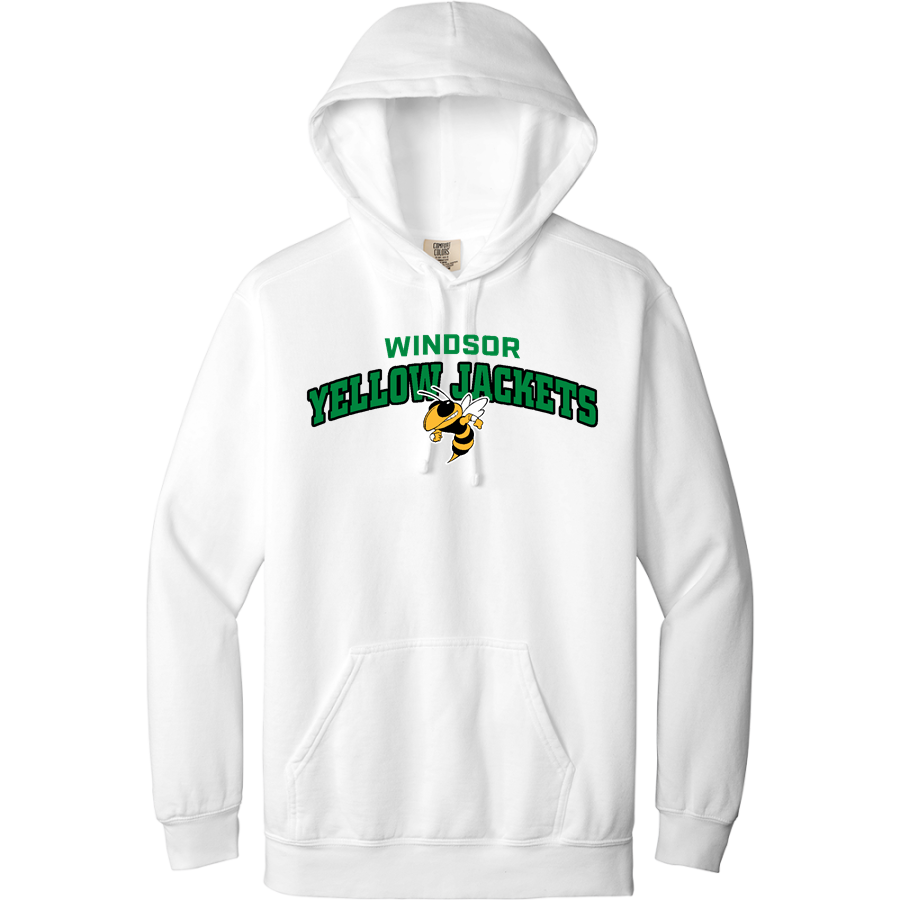 WINDSOR HIGH SCHOOL YELLOW JACKETS <span class="pdp-name-mascot">WINDSOR YELLOW JACKETS</span> Comfort Colors Adult Garment-Dyed Hooded Sweatshirt