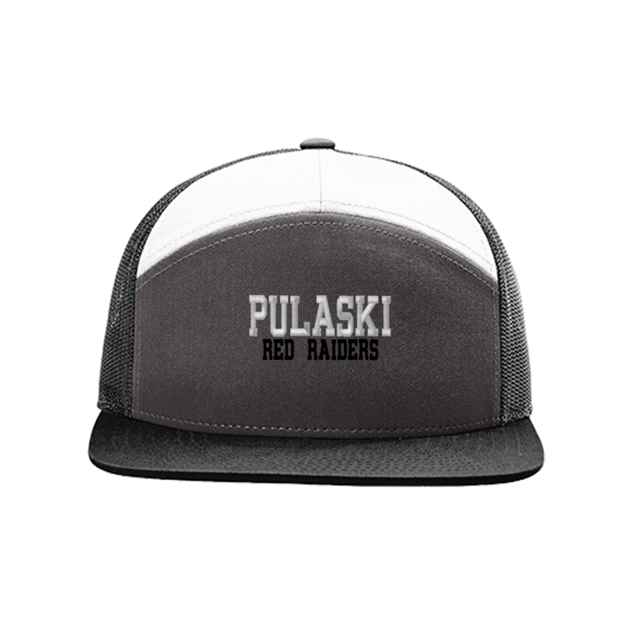 Pulaski Red Raiders <span class="pdp-name-mascot">Pulaski Red Reaiders</span> Richardson 7-Panel Trucker
