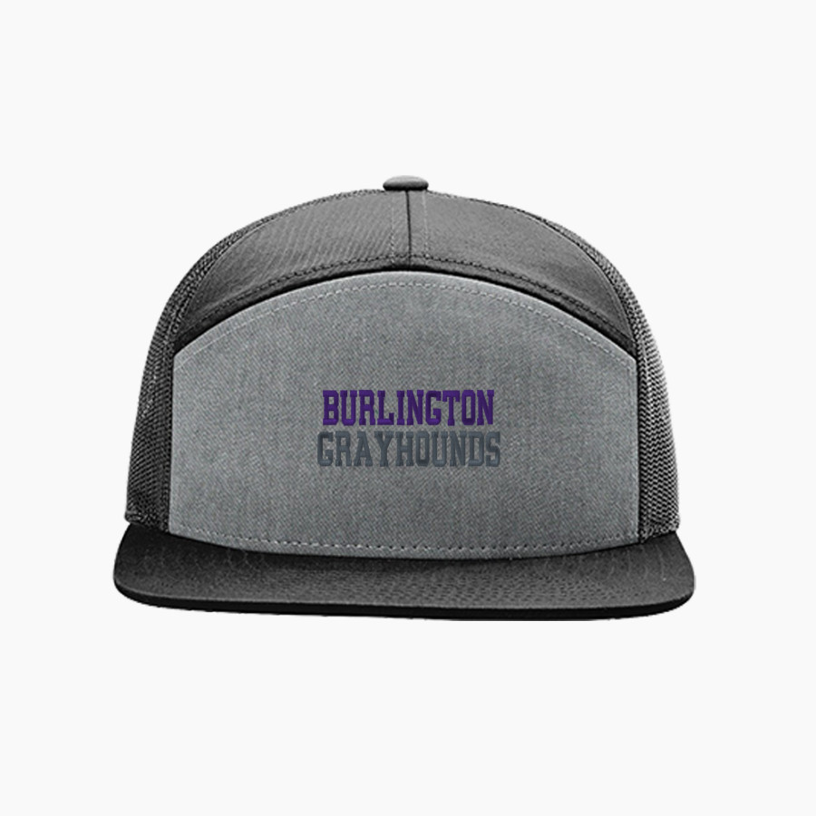 BURLINGTON HIGH SCHOOL GRAYHOUNDS <span class="pdp-name-mascot">BURLINGTON GRAYHOUNDS</span> Richardson 7-Panel Trucker