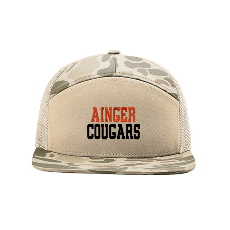 Ainger Cougars <span class="pdp-name-mascot">Ainger Cougars</span> Richardson Printed 7-Panel Trucker