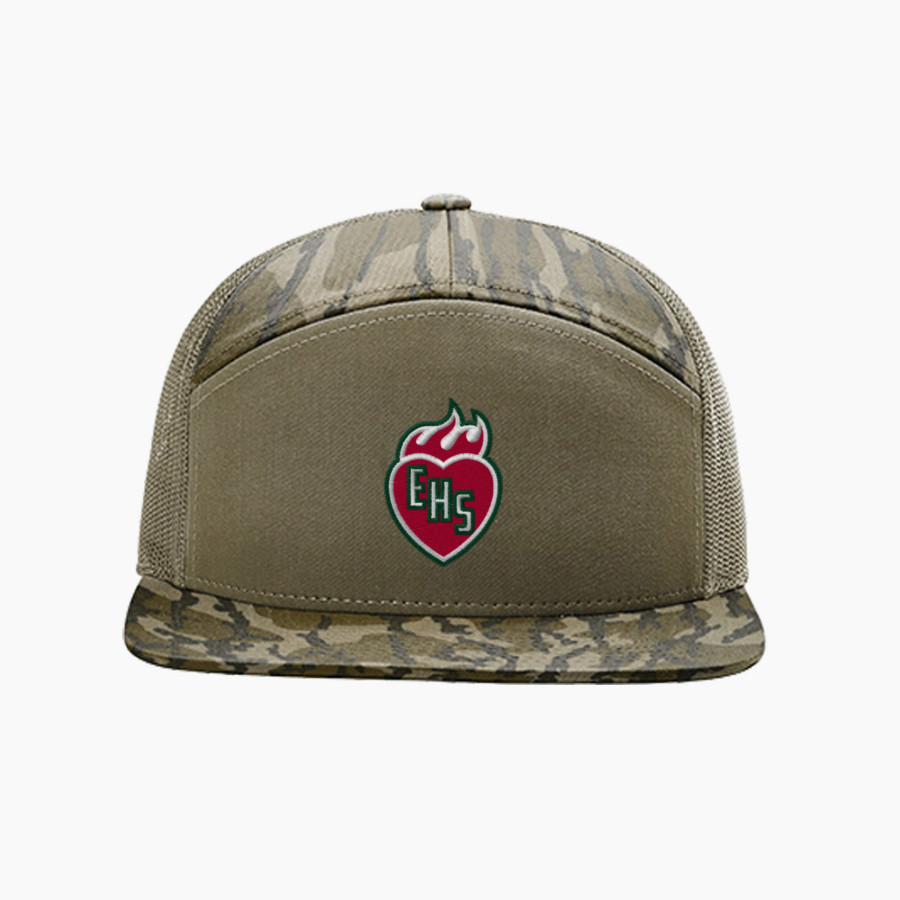 EFFINGHAM HIGH SCHOOL HEARTS <span class="pdp-name-mascot">EFFINGHAM FLAMING HEARTS</span> Richardson Printed 7-Panel Trucker