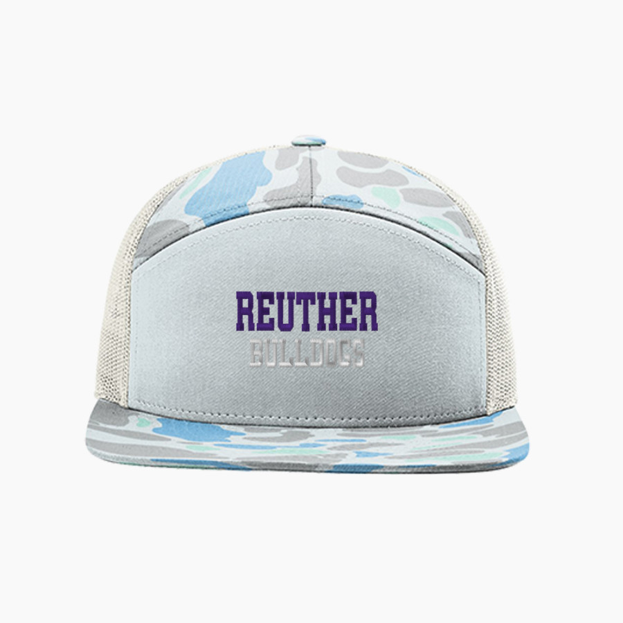 KENOSHA REUTHER HIGH SCHOOL BULLDOGS <span class="pdp-name-mascot">KENOSHA REUTHER BULLDOGS</span> Richardson Printed 7-Panel Trucker