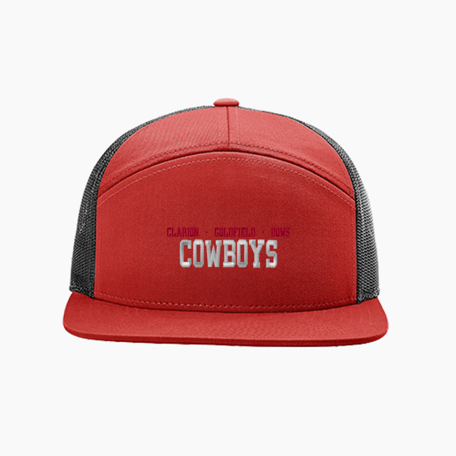 CLARION-GOLDFIELD-DOWS HIGH SCHOOL COWBOYS <span class="pdp-name-mascot">CLARION - GOLDFIELD COWBOYS</span> Richardson 7-Panel Trucker