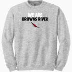 Browns River Falcons Gildan Adult Heavy Blend Crewneck Sweatshirt Front Thumbnail