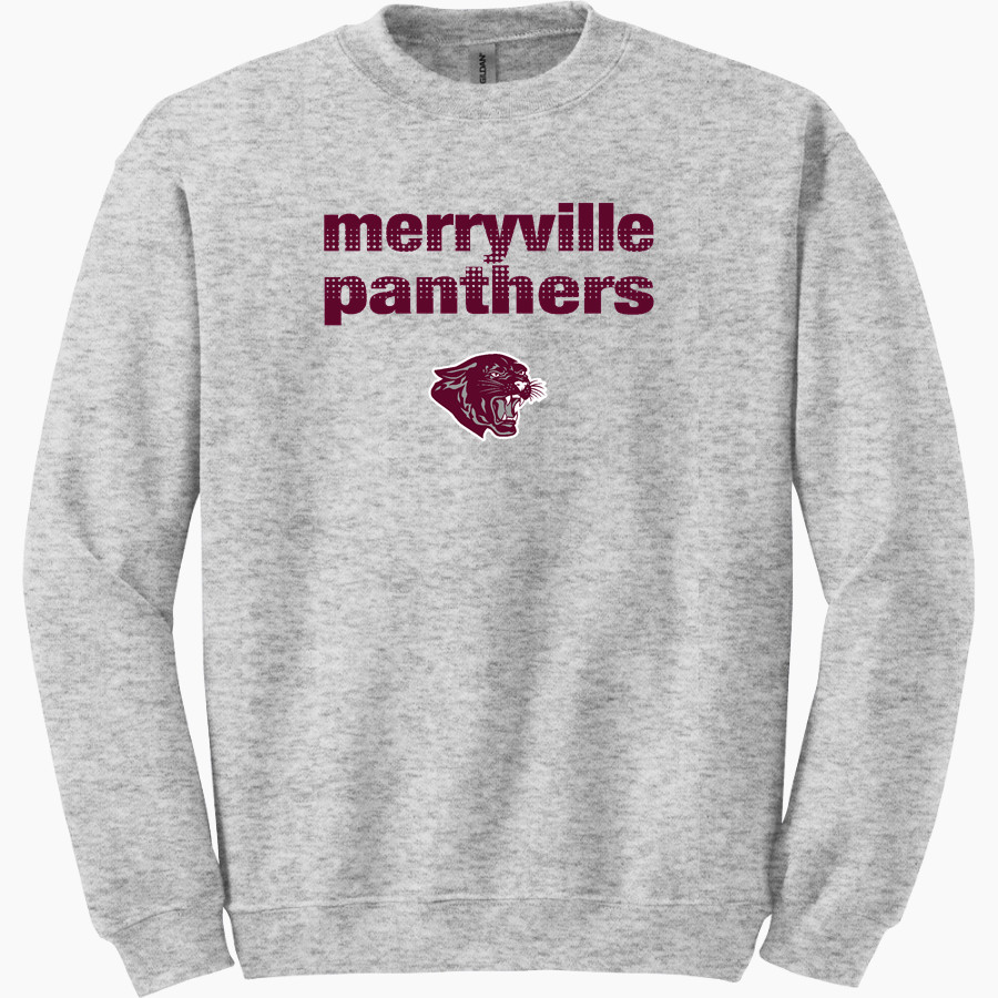 MERRYVILLE HIGH SCHOOL PANTHERS <span class="pdp-name-mascot">MERRYVILLE PANTHERS</span> Gildan Adult Heavy Blend Crewneck Sweatshirt