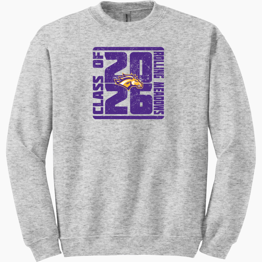 Rolling Meadows Mustangs <span class="pdp-name-mascot">Rolling Meadows High School Mustangs</span> Gildan Adult Heavy Blend Crewneck Sweatshirt