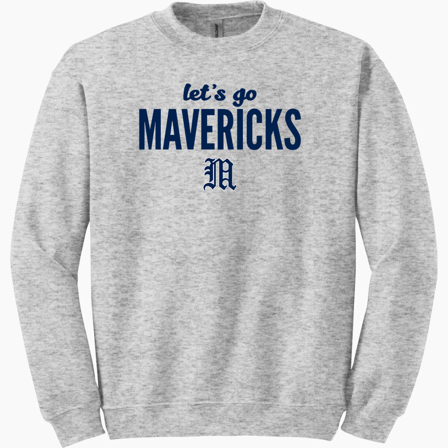 M.A.D Mavericks OFFICIAL ONLINE STORE <span class="pdp-name-mascot">Crieve Hall Youth Athletic Association Mad Mavericks</span> Gildan Adult Heavy Blend Crewneck Sweatshirt