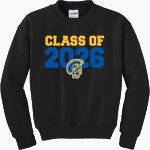 HIGHLAND HIGH SCHOOL TROJANS <span class="pdp-name-mascot">HIGHLAND TROJANS</span> Gildan Youth Heavy Blend Crewneck Sweatshirt Front Thumbnail