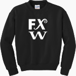 Frances Xavier Warde Jaguars <span class="pdp-name-mascot">Frances Xavier Warde School Jaguars</span> Gildan Youth Heavy Blend Crewneck Sweatshirt Front Thumbnail