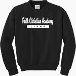 FAITH CHRISTIAN ACADEMY LIONS <span class="pdp-name-mascot">FAITH LIONS</span> Gildan Youth Heavy Blend Crewneck Sweatshirt Front Thumbnail