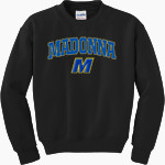Madonna Crusaders Gildan Youth Heavy Blend Crewneck Sweatshirt Front Thumbnail