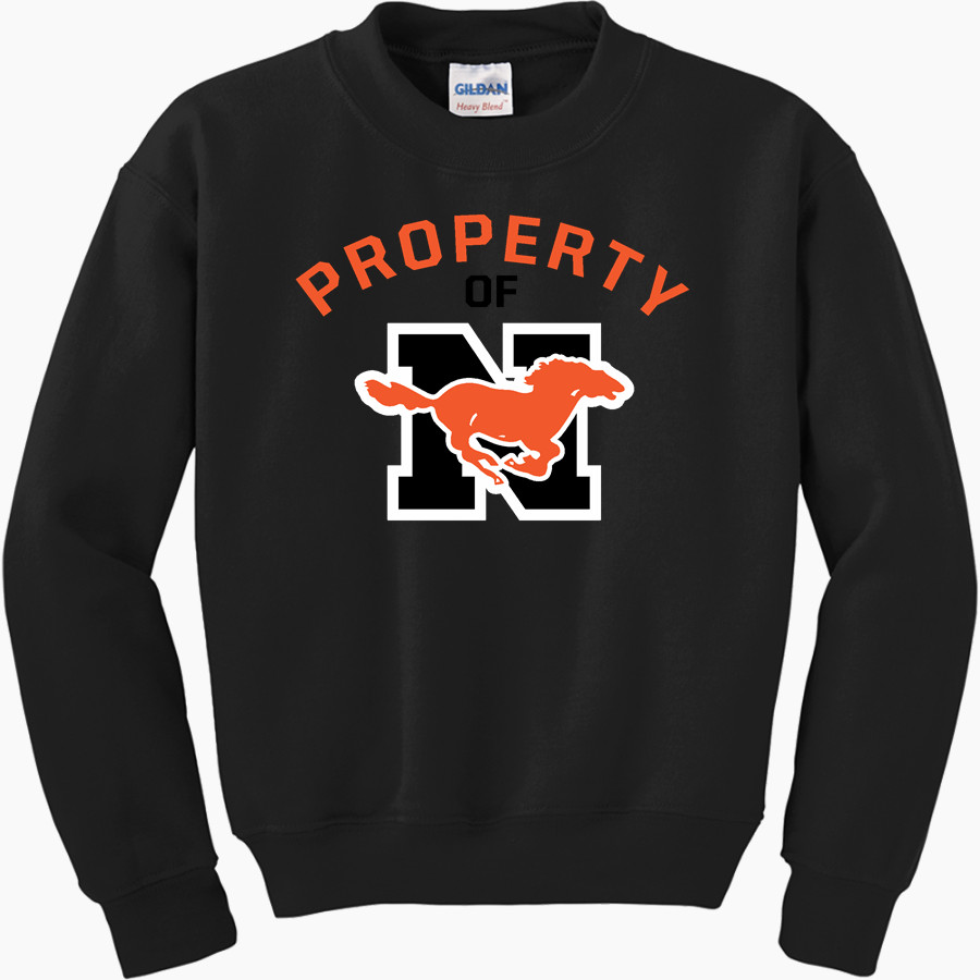 NORTHVILLE HIGH SCHOOL MUSTANGS Gildan Youth Heavy Blend Crewneck Sweatshirt