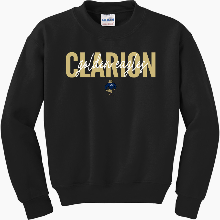 Clarion Golden Eagles <span class="pdp-name-mascot">Clarion - Penn West University Golden Eagles</span> Gildan Youth Heavy Blend Crewneck Sweatshirt
