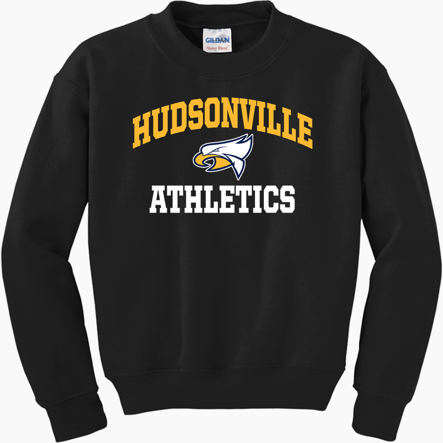 HUDSONVILLE HIGH SCHOOL EAGLES <span class="pdp-name-mascot">HUDSONVILLE EAGLES</span> Gildan Youth Heavy Blend Crewneck Sweatshirt