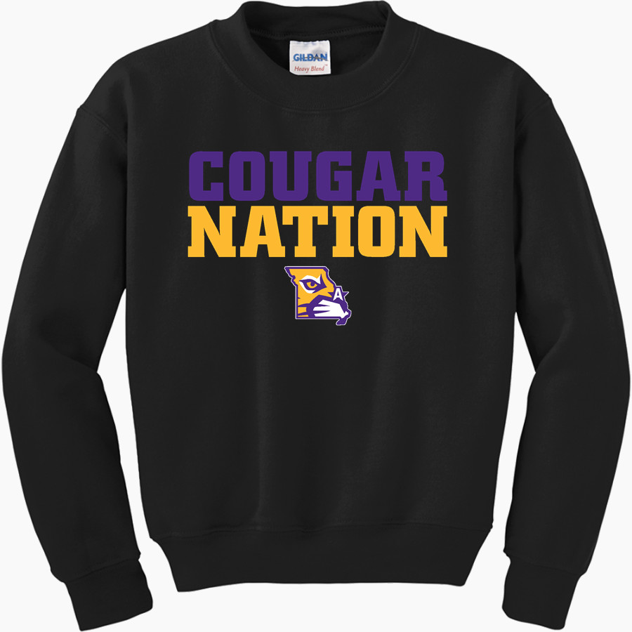 AFFTON HIGH SCHOOL Cougars Online Store Gildan Youth Heavy Blend Crewneck Sweatshirt