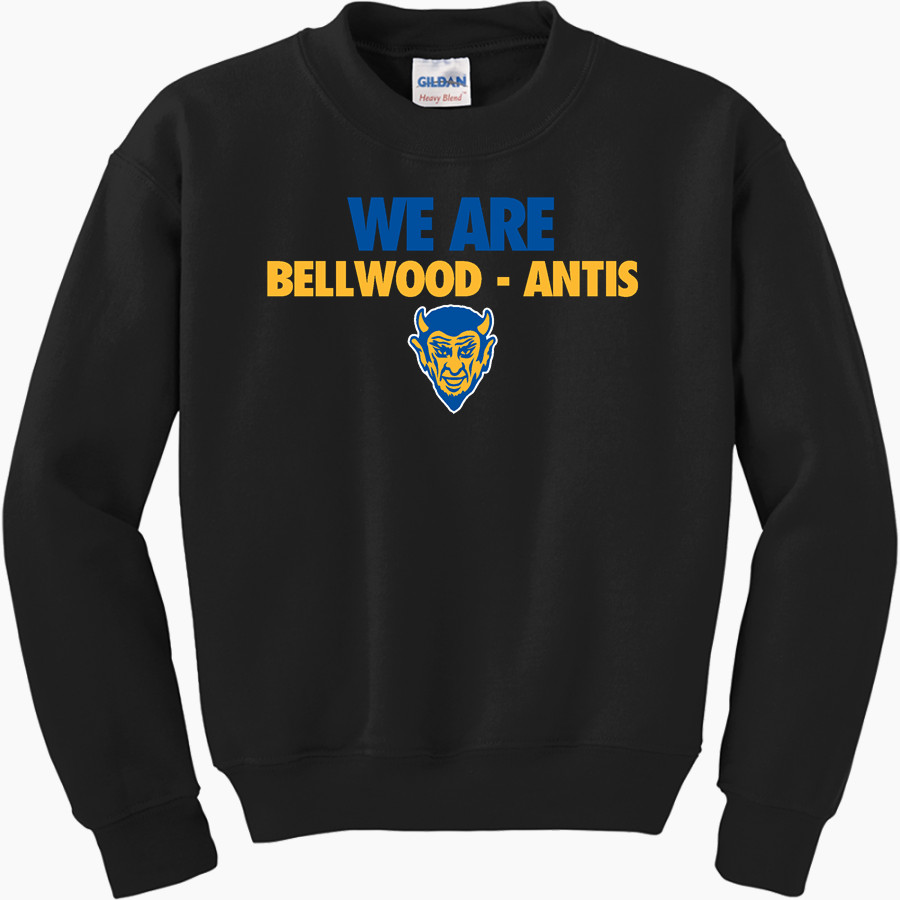 BELLWOOD-ANTIS HIGH SCHOOL BLUE DEVILS <span class="pdp-name-mascot">BELLWOOD - ANTIS BLUE DEVILS</span> Gildan Youth Heavy Blend Crewneck Sweatshirt