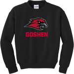 Goshen RedHawks <span class="pdp-name-mascot">Goshen RedHawks</span> Gildan Youth Heavy Blend Crewneck Sweatshirt Front Thumbnail